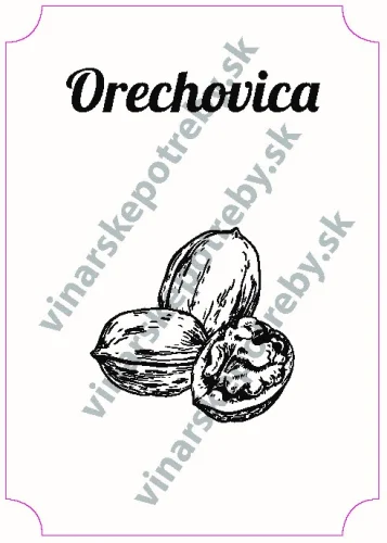 Etiketa orechovica vzor A