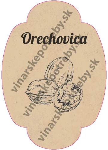 Etiketa orechovica vzor B