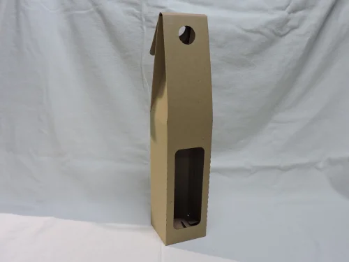 Kartón na 1fl prírodný s okienkom