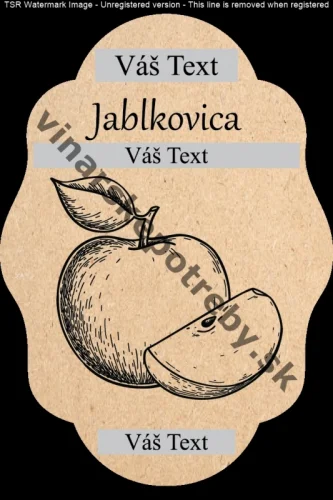 Etiketa jablkovica vz6