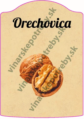 Etiketa orechovica vzor D