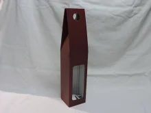 Kartón na 1fl bordový s okienkom