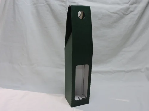 Kartón na 1fl zelený s okienkom