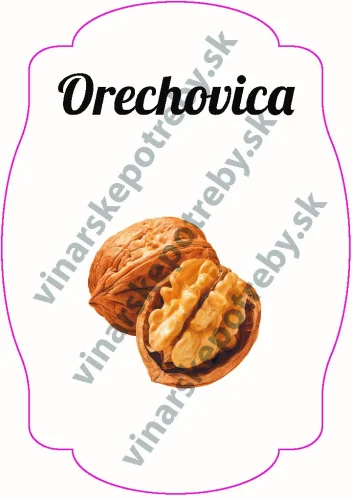 Etiketa orechovica vzor C