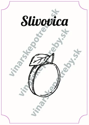 Etiketa Slivovica Vzor B