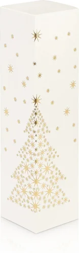 Kartón na 1fl biely s hviezdičkami 110317