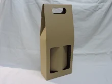 Kartón na 2fl prírodný s okienkom